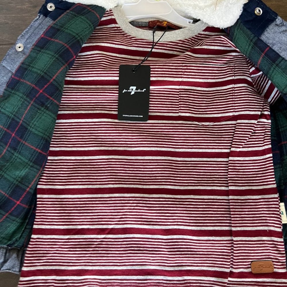 NWT 7 For All Man Kind 3 piece set 4T